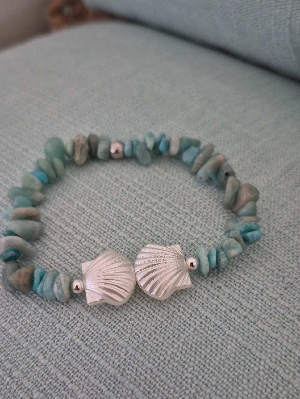 Amazonite & Shell 3 Piece Jewelry Set - Picture 6 of 7